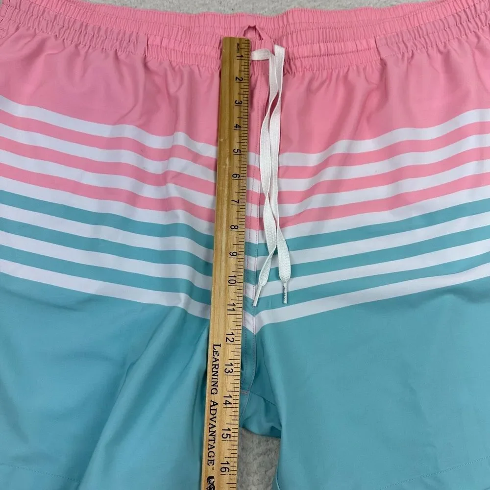 Chubbies The On the Horizons Swim Trunks Shorts Men 2XL‎ Blue Pink Beach Summer